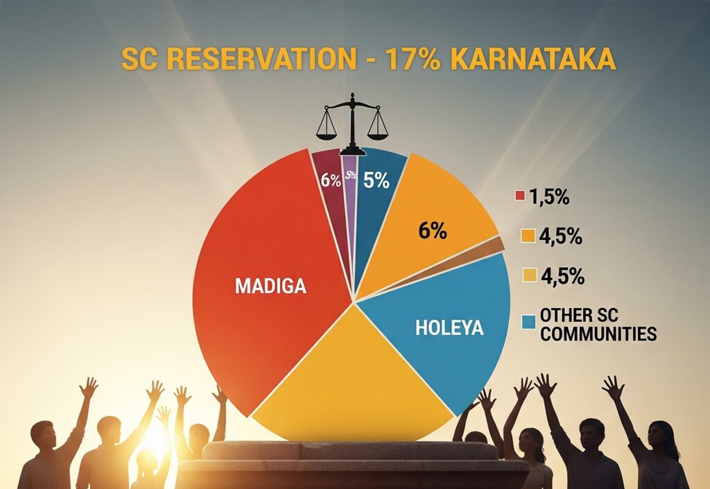 कर्नाटक में SC आरक्षण में बदलाव