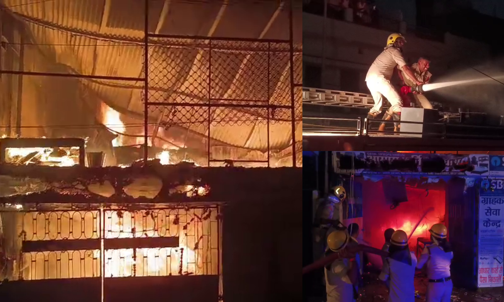fire in furniture showroom