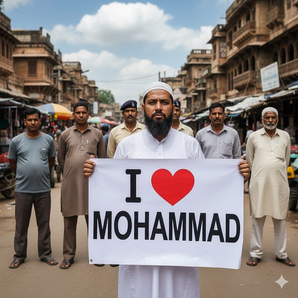 Controversy over 'I Love Mohammad' banner, police and administration alert. NewG India