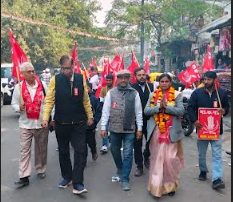 CPI candidate puts in all his efforts in MCD by-election. NewG India