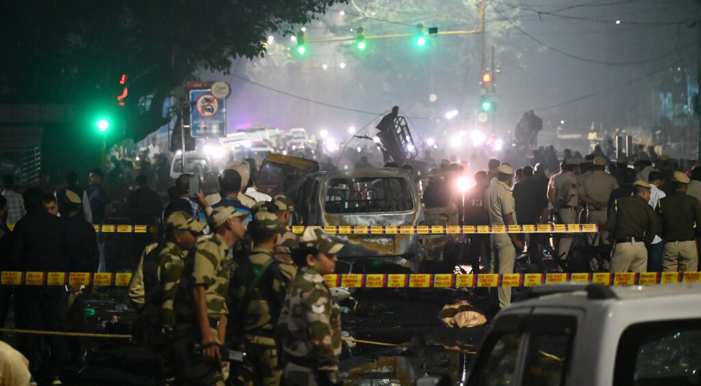 CCTV cameras showed the car before the blast, with the suspect in the driving seat. NewG India