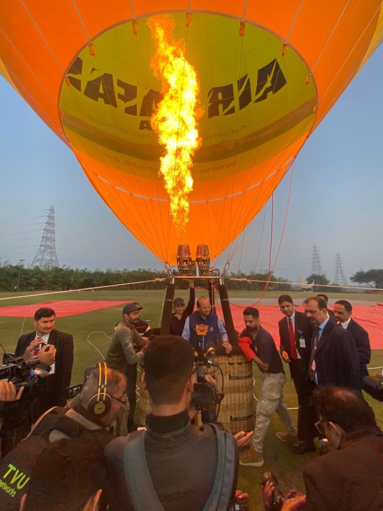 Trial of Delhi's Hot Air Balloon Ride Successful. NewG India