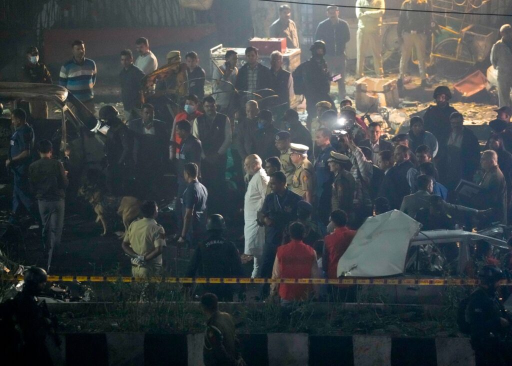 Grieving families outside LNJP Hospital. NewG India