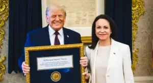 Trump With Nobel Prize