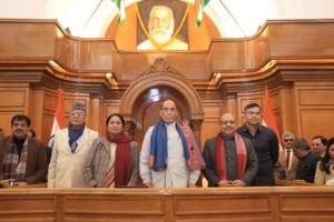 Unveiling of portraits of Atal Bihari and Madan Mohan in Delhi Assembly. NewG India