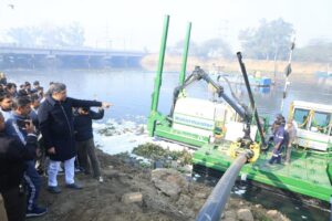 A technological leap in cleaning the Yamuna: High-tech dredging machines deployed in the drains. NewG India