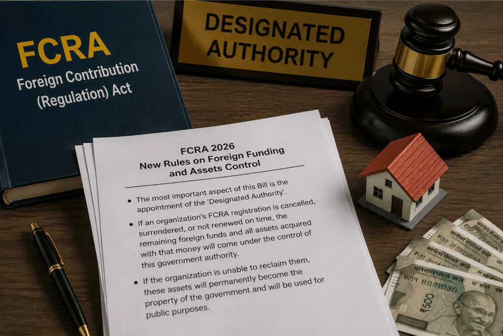 FCRA 2026: विदेशी फंडिंग और संपत्तियों का नया नियंत्रण