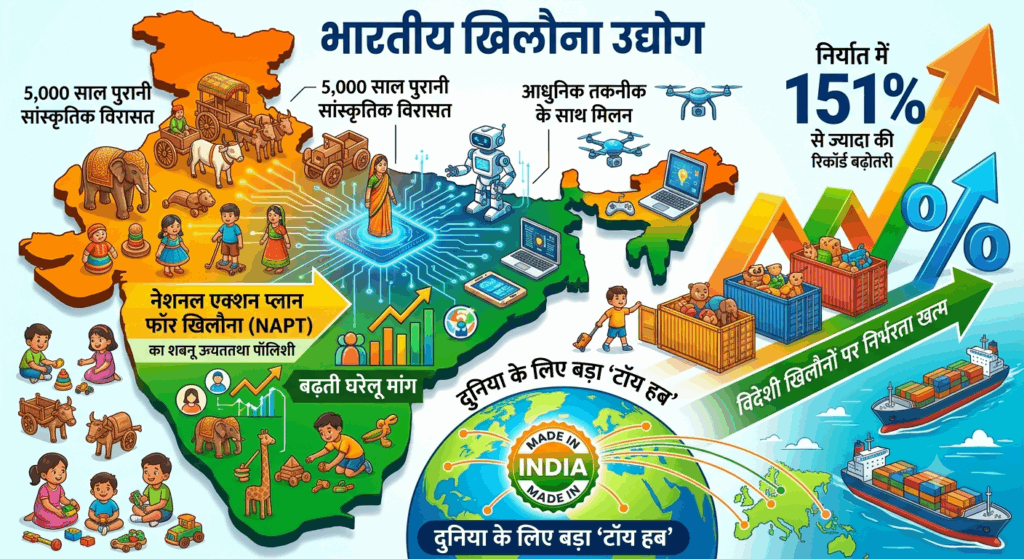 भारत का खिलौना उद्योग: स्थानीय कारीगरी से वैश्विक बाजार तक का सफर